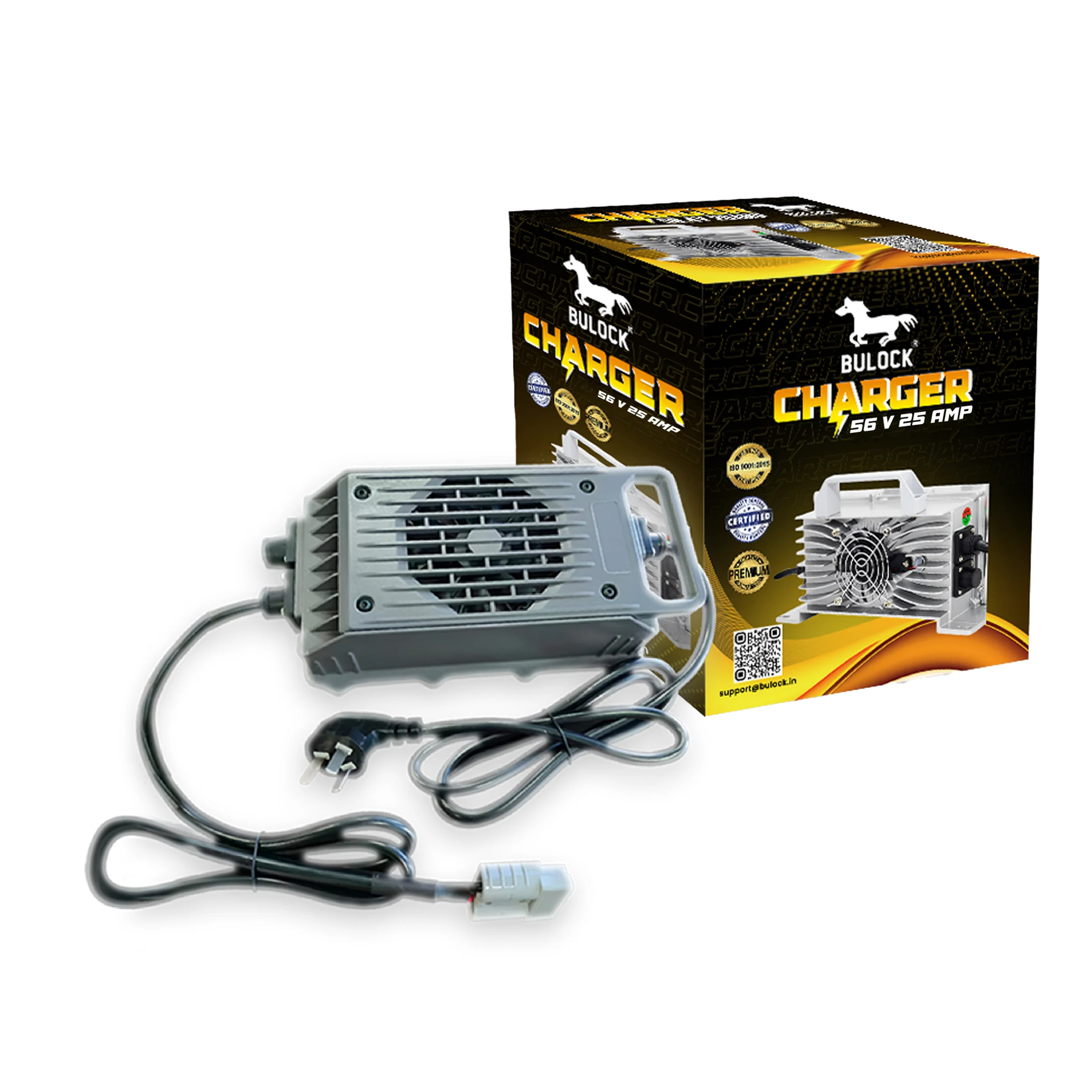 56V 25A Smart Battery Charger – Wide AC Input, IP67 Waterproof, High-Efficiency EV Charger with CAN Option